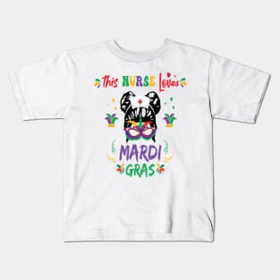 This Nurse Loves Mardi Gras Kids T-Shirt